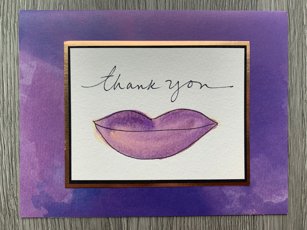 Thank you - purple lips