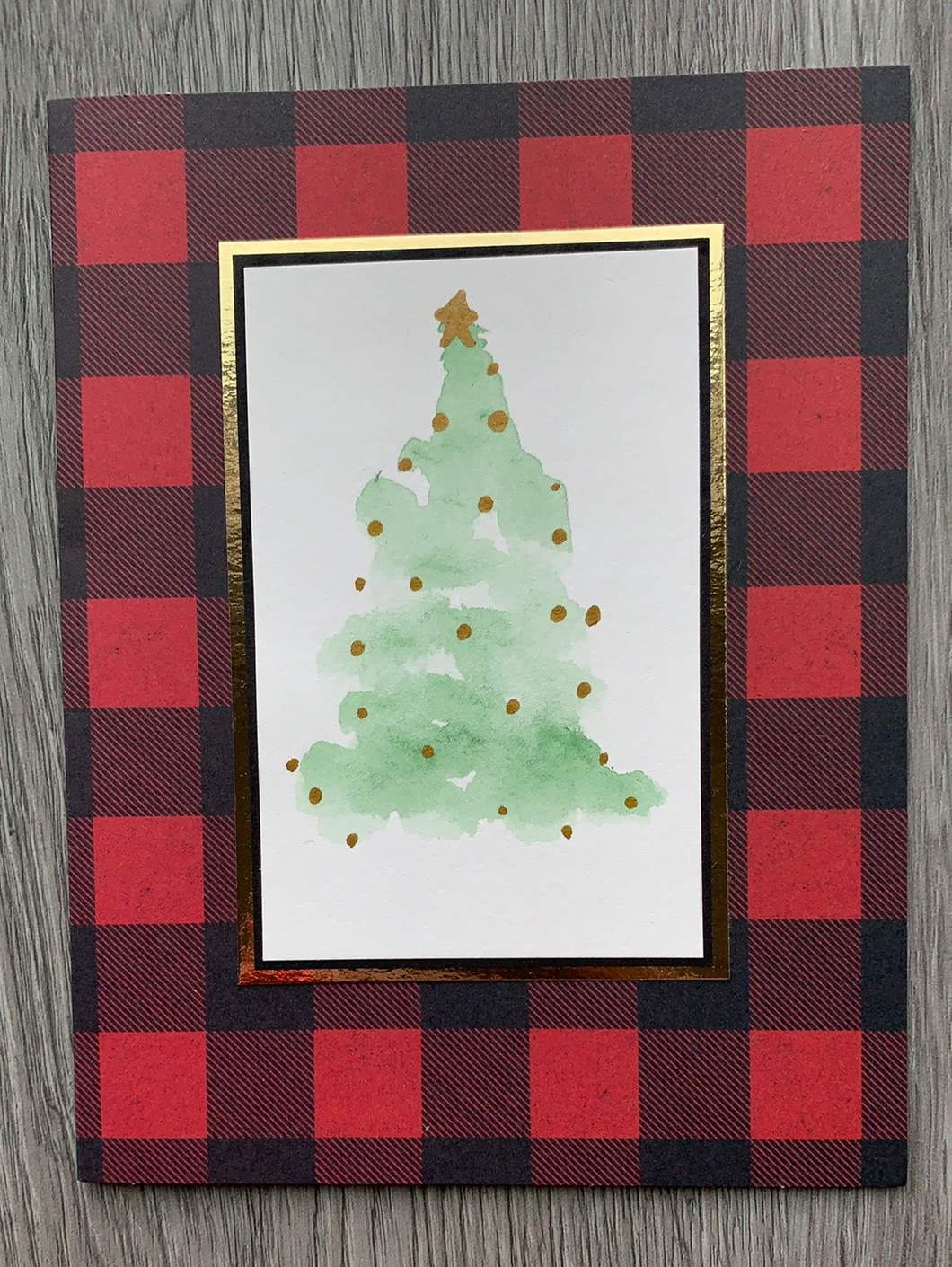 Christmas tree - red plaid